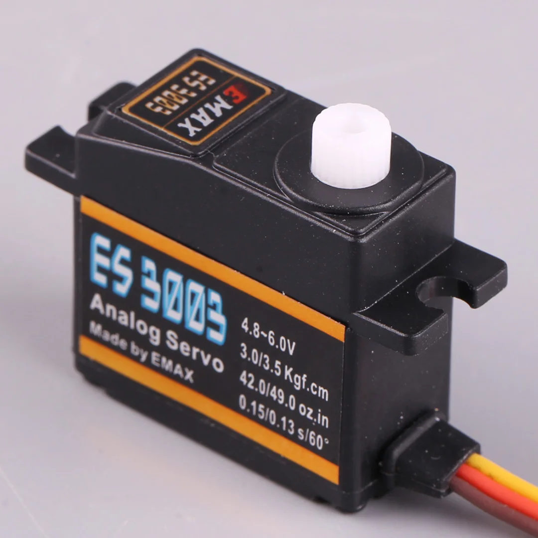 

EMAX ES3003 17g 4.8V-6.0V Metal Gear Analog Servo Compatible With Futaba JR For RC Fixed Wing Airplane Helicopter Accessories