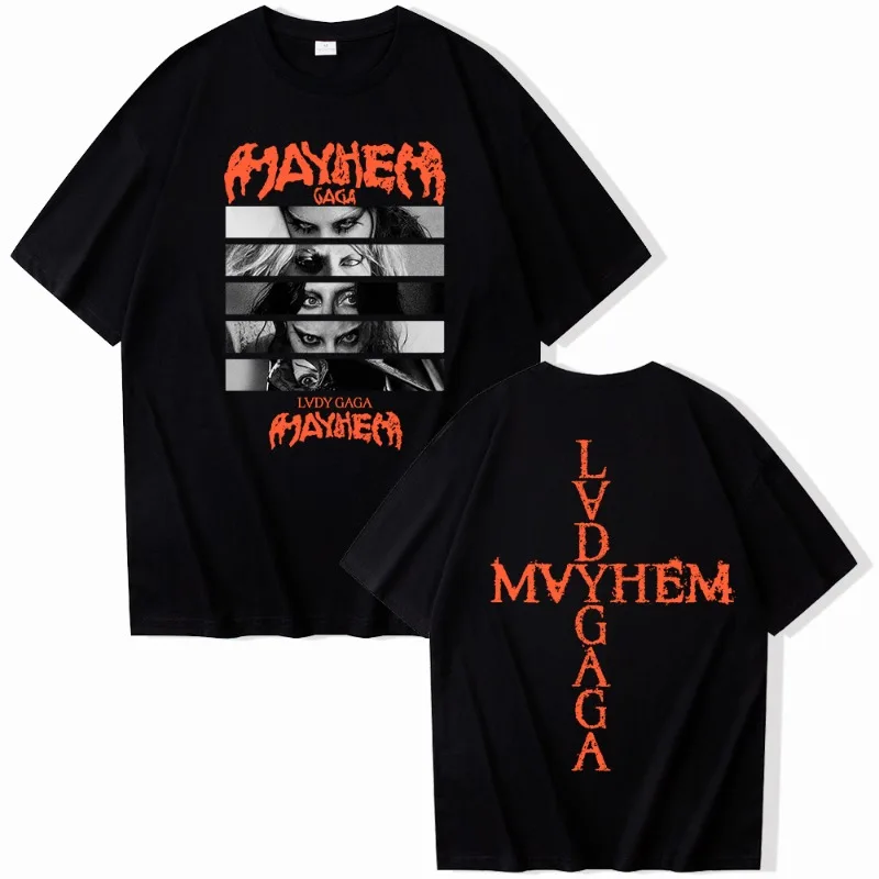 Lady Gaga Mayhem Tour T-Shirt Herren T-Shirt Sommer Neuer Stil Unisex Casual T-Shirt