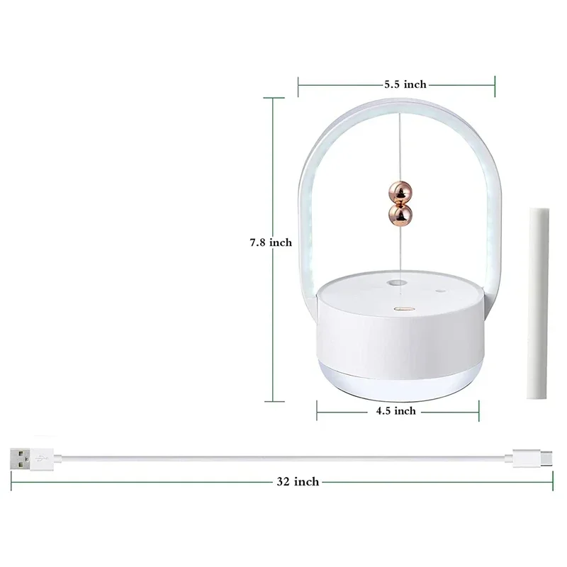 Con umidificatore ricaricabile ultra silenzioso adatto per camera da letto, cameretta dei bambini, umidificatore da tavolo portatile da viaggio