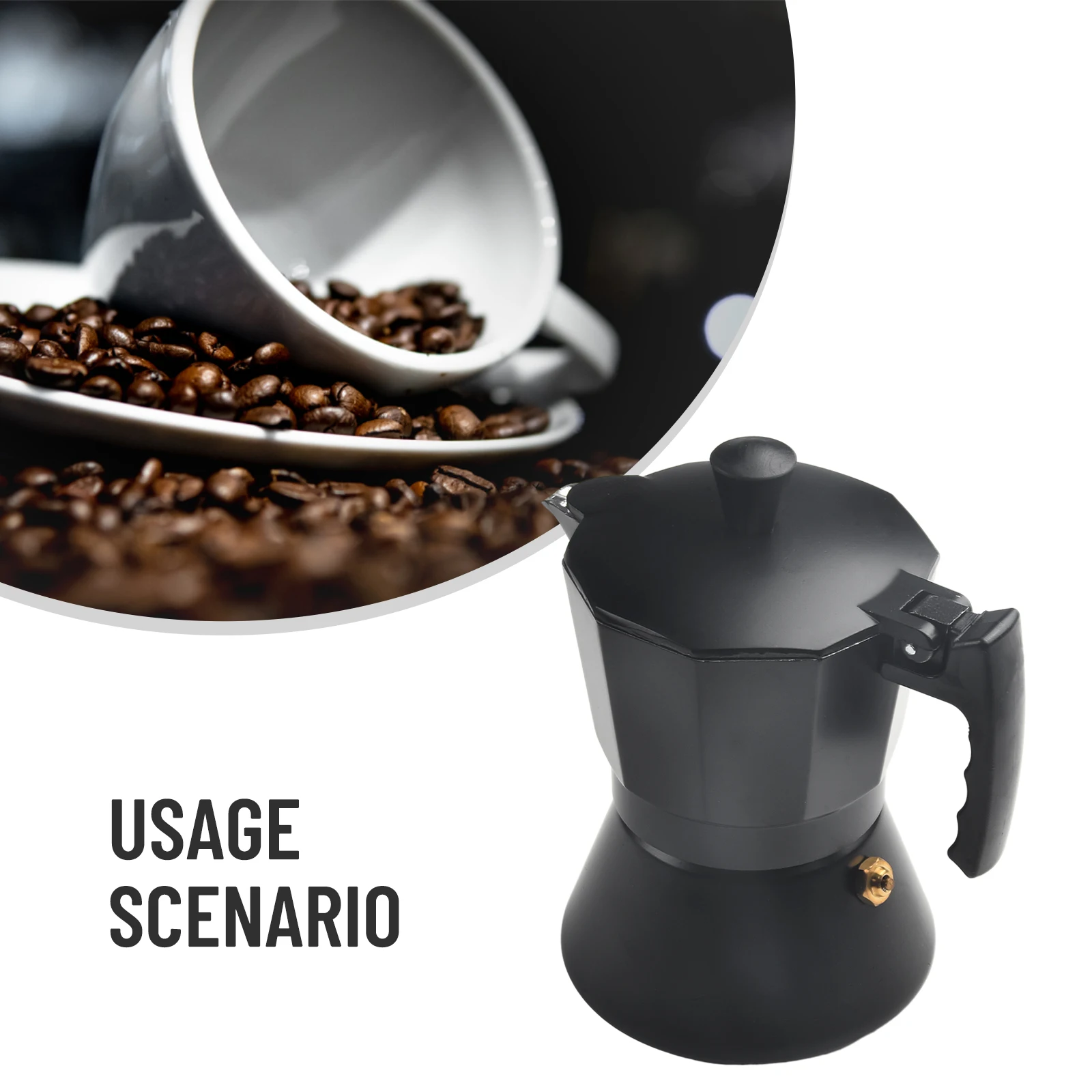 1pc cafeteira 150/300ml de alumínio para fogão de indução pote moka máquina de café expresso percolador cafeteira doméstica