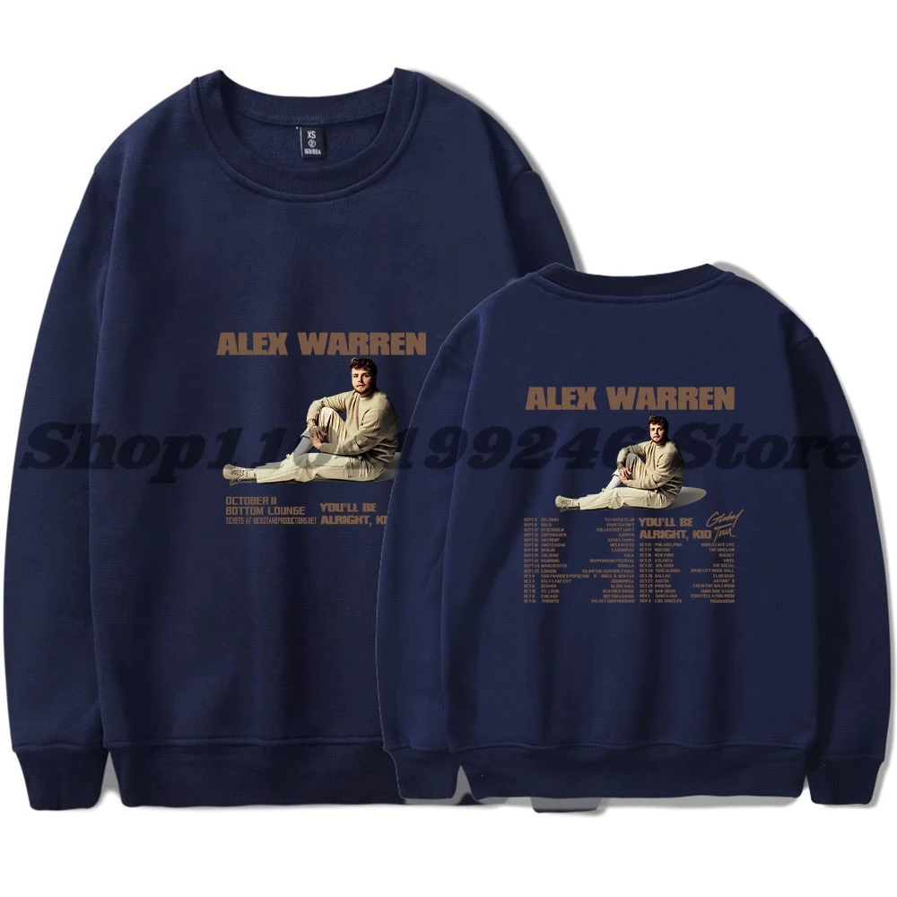 أليكس وارن ستكون على حق كيد جولة ميرش Crewneck بلوزات تأثيري النساء الرجال موضة كم طويل