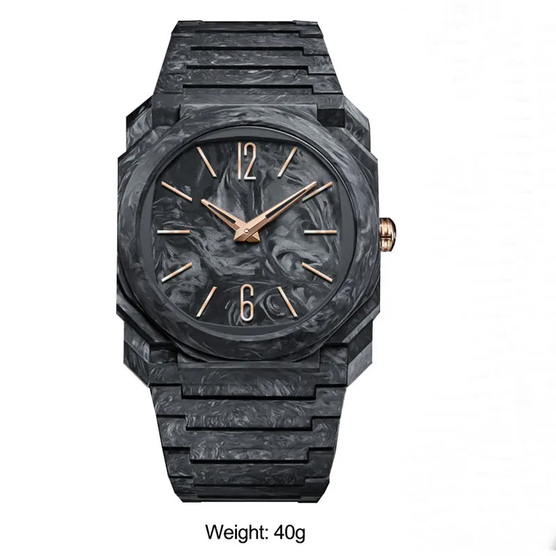 Simple Square Quartz Watches Suitable for Men's Fashion Lightweight, Polycarbonate Waterproof Watches Customizable Brands