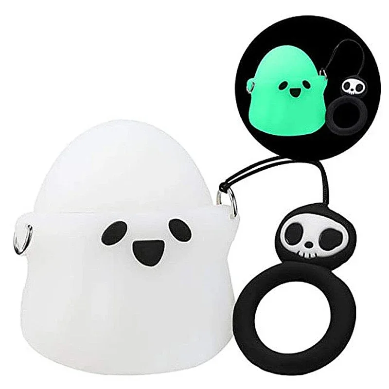 Luminous Ghost Skull Skeleton For Apple Airpods 4 3 2 1 Case Earphone Wireless Bluetooth Charging Box Case For Airpods Pro Cover