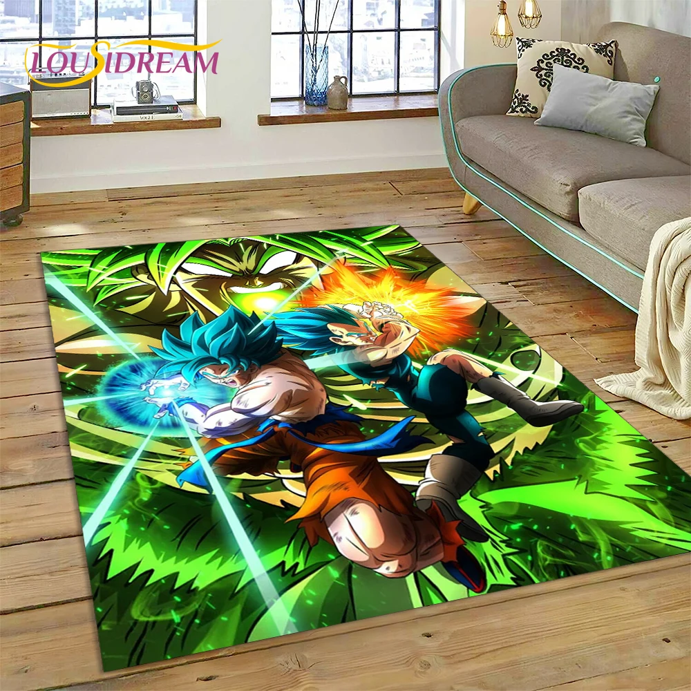 HD Japan Anime D-Dragon-Ball Cartoon 3D Rug Carpet for Living Room Bedroom Decor,Non-slip Decoration for Sofa Doormat Gift Kid