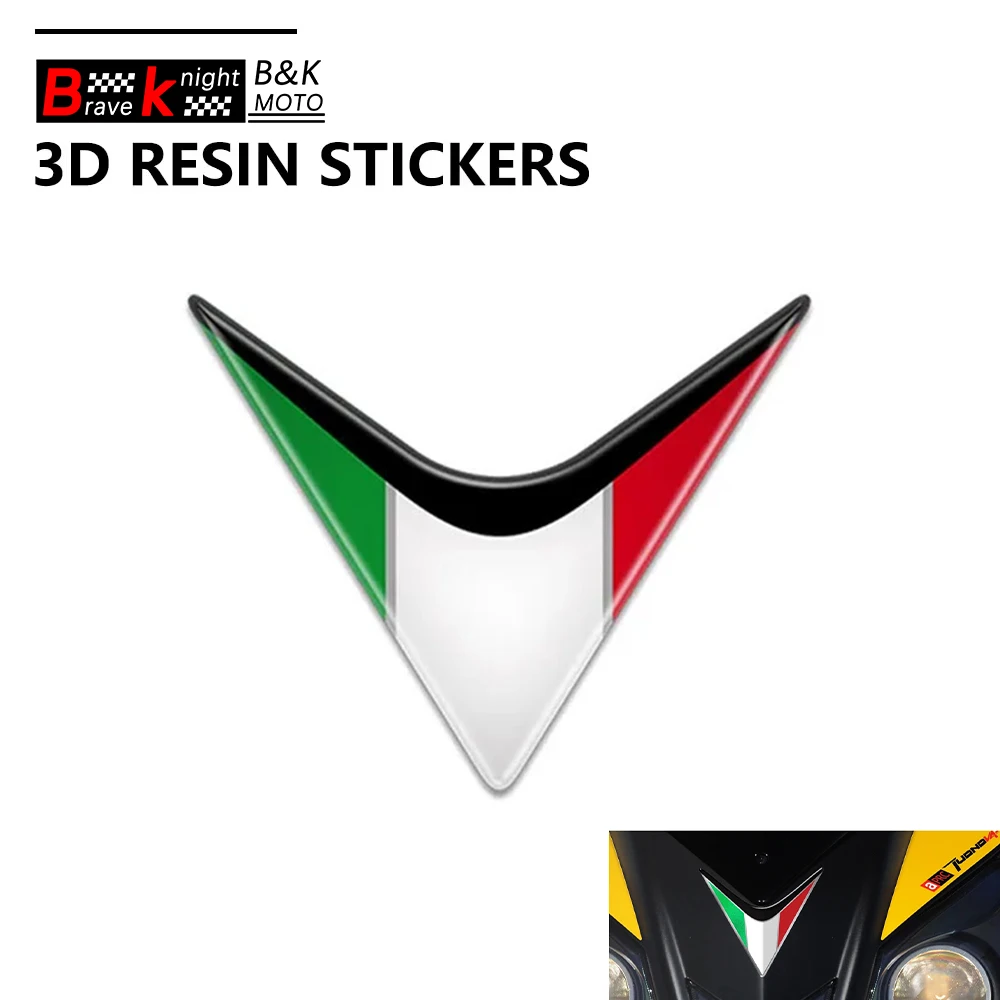 

3D Refletive italy Flag Motorcycle Decals Fit for Aprilia RS4/RSV4/RS/APR150/SR,Tuono V4,Ducati Waterproof Epoxy Resin Decal