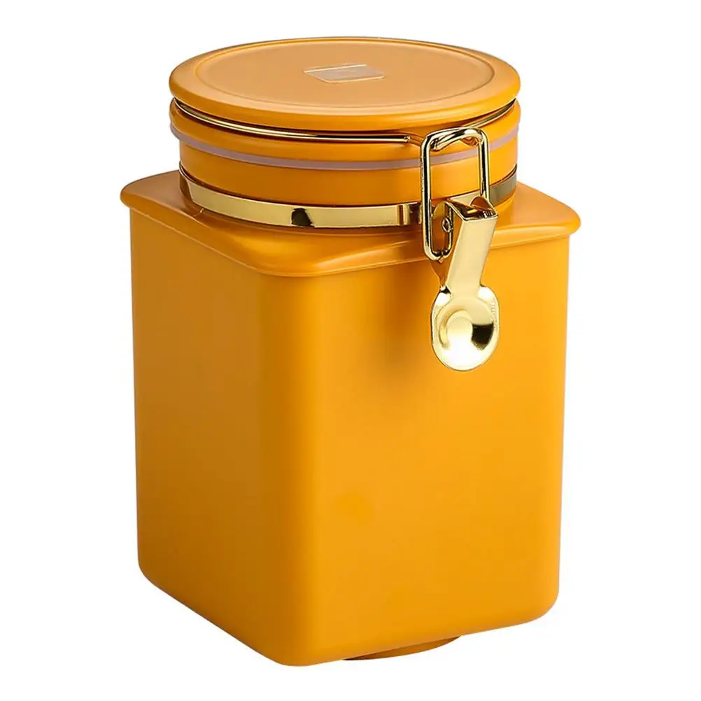 

Coffee Bean Storage Jar Container Sealed Beans Containers Airtight Jars Canister Large Capacity Premium Material Metal Silicone