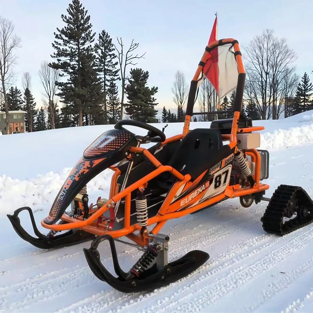 Electric Snowmobile 3 Speed Reverse Gear, Multi Function Snow Vehicle, Outdoor Winter Riding Machine for Trail Adventure Family