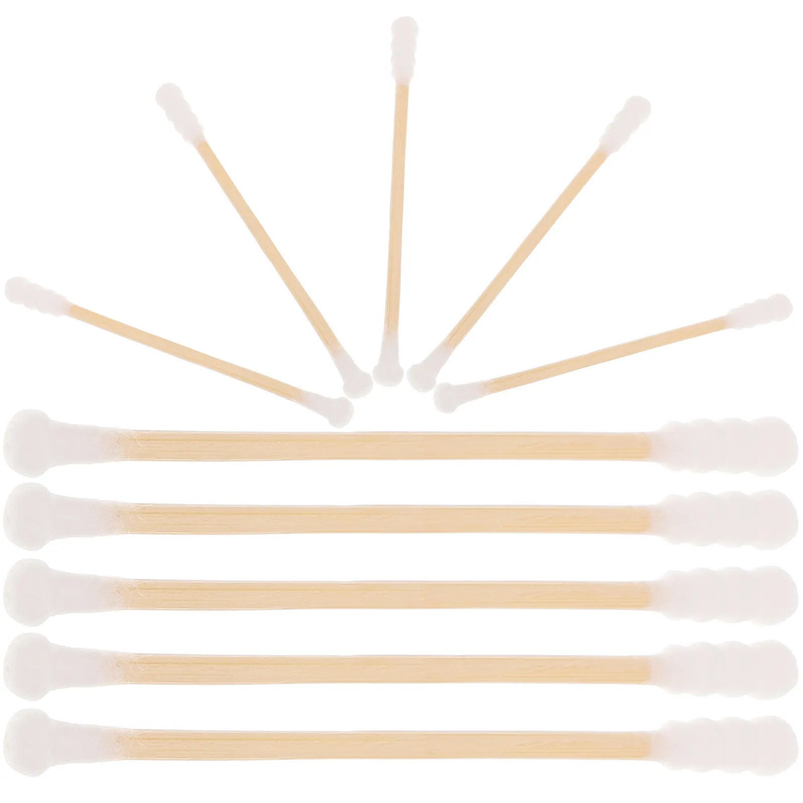 100Pcs Bamboo Cotton Swabs Double Ended Disposable Cotton Sticks for Home Travel Daily Cleaning Safe Skin