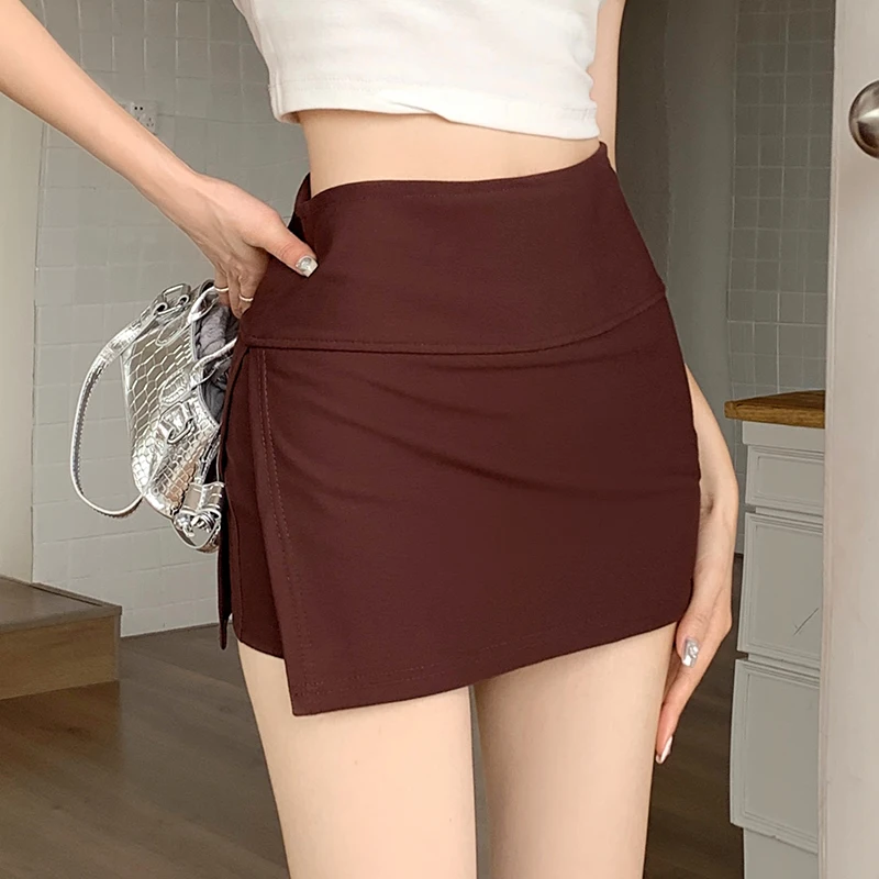 Fashion Summer OL Mini Skirt Pants Women Clothes Girls Casual Cool High Waists Black Culotte Female Ladies Sexy Shorts VAY808