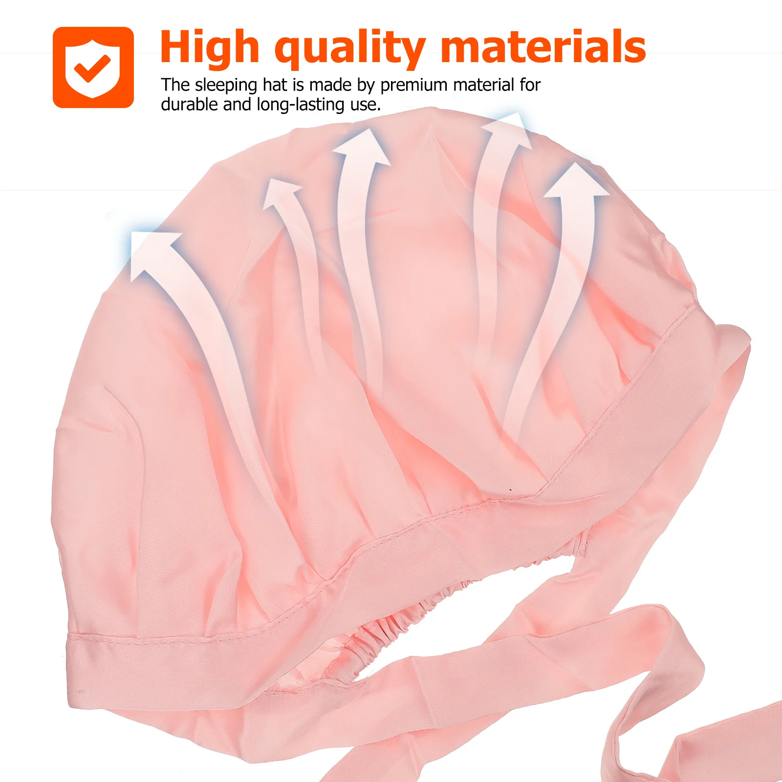 

Imitated Silk Hair Protector Sleeping Hat Elastic Bonnet Ribbon Design Night Cover for Women Sleeping Hat Creative