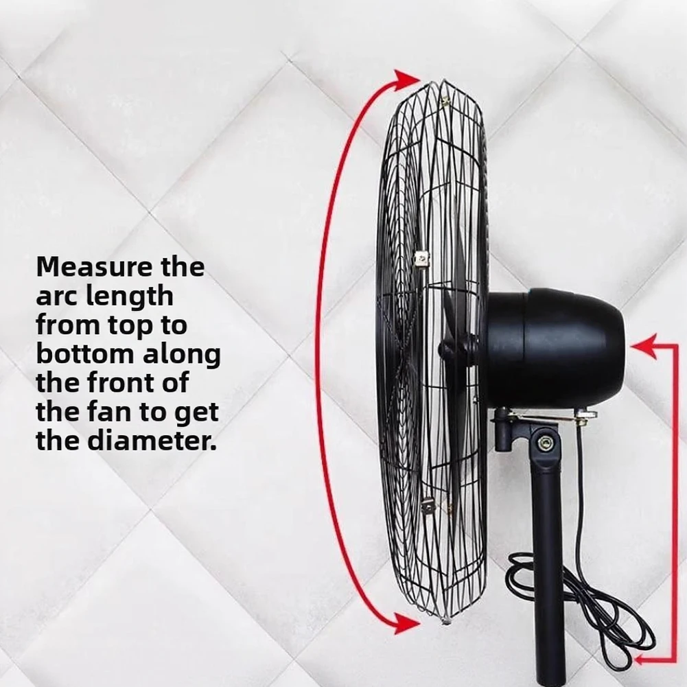 Industrial Electric Fan Mesh Cover with Drawstring Back for Secure Fit on Circular Fans Ranging from 40cm to 85cm Diameter