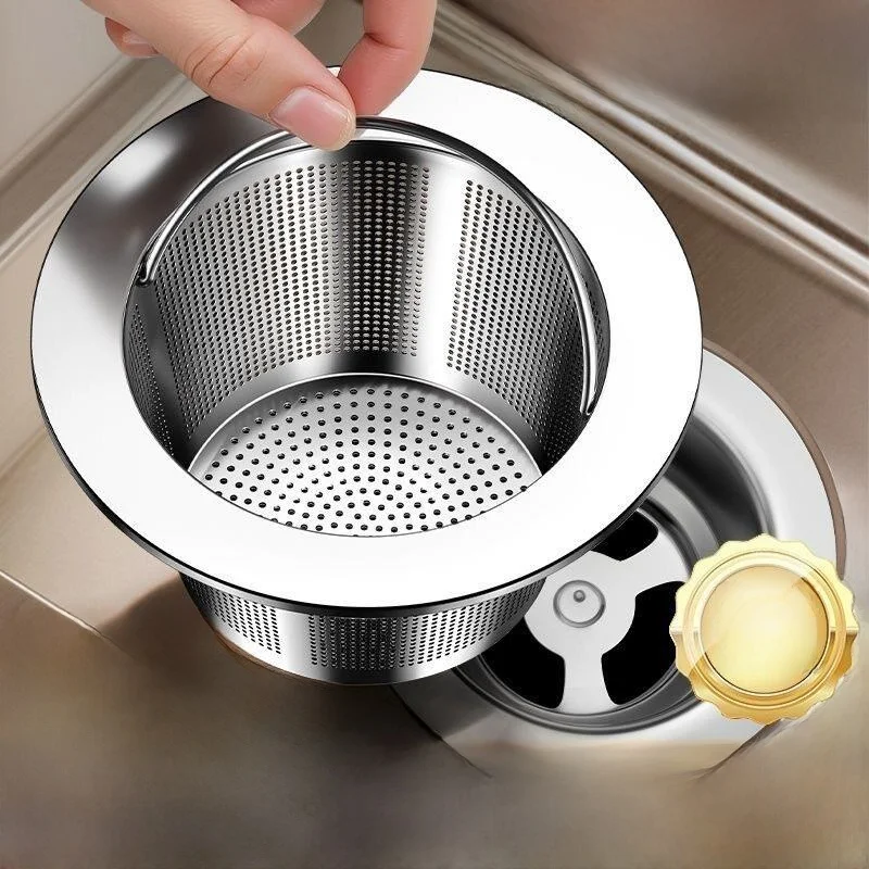 

Stainless Steel Kitchen Sink Filter Drain Cover Dishwashing Sink Vegetable Washing Basin Anti-Clogging Drainage Basin