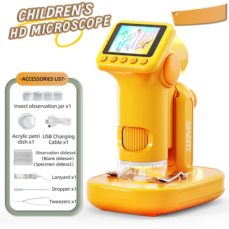 1600X Handheld Microscoop 2 Inch Scherm Kinderen Vergrootglas Lens Mini Draagbare Elektronische Microscopen Ondersteuning Camera Photoes P02