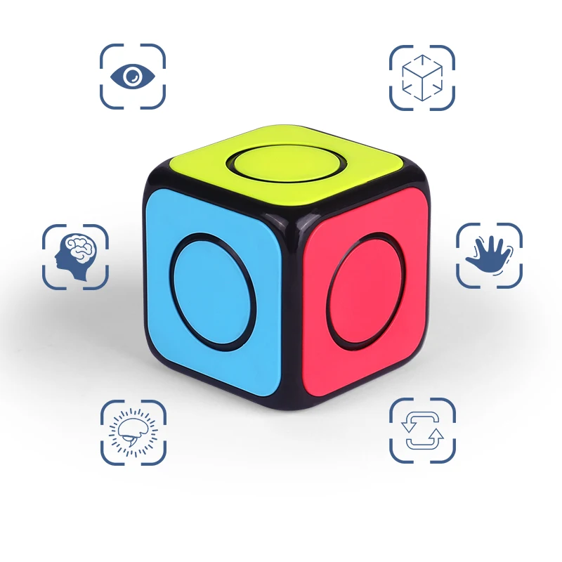 [QiYi 1x1x1 Fingertip Spinner Magic Cube] Profesjonalne zabawki w wersji czarnej podstawy