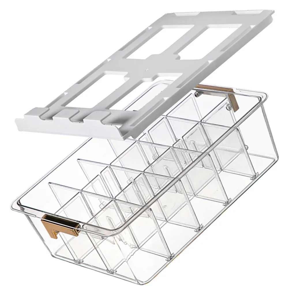 

Underwear Socks Storage Box with Lid Multi-Compartment Organizer for Closet Drawer Wall Mounting Waterproof Dustproof Sturdy Pet