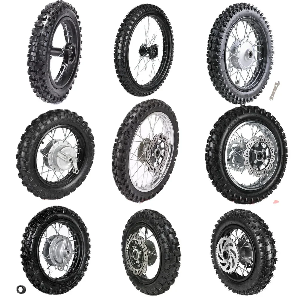 2.50-10'' 12/14''/16/ 17'' Rim Wheel Tire Tyre Disc/Drum Brake for Pit Dirt Bike 70cc 90cc 110cc 150cc 160cc Petrol scooter