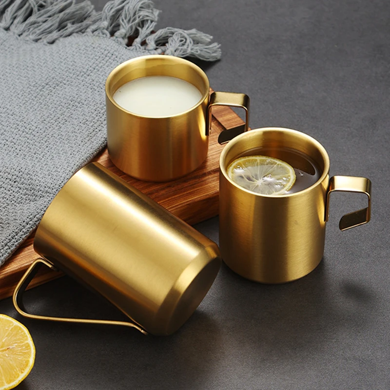 

304 Stainless Steel Double Wall Mug Anti-scalding Milk Tea Cups Keep Cold Beer Cup Durable Drinkware