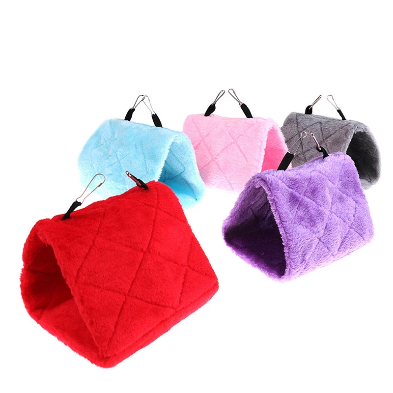 Soft Warm Plush Snuggle Cage for Pets, Hanging Cave, Hideaway, Swing Toy, Hammock, Pet Supplies, Parrot Decor, Winter