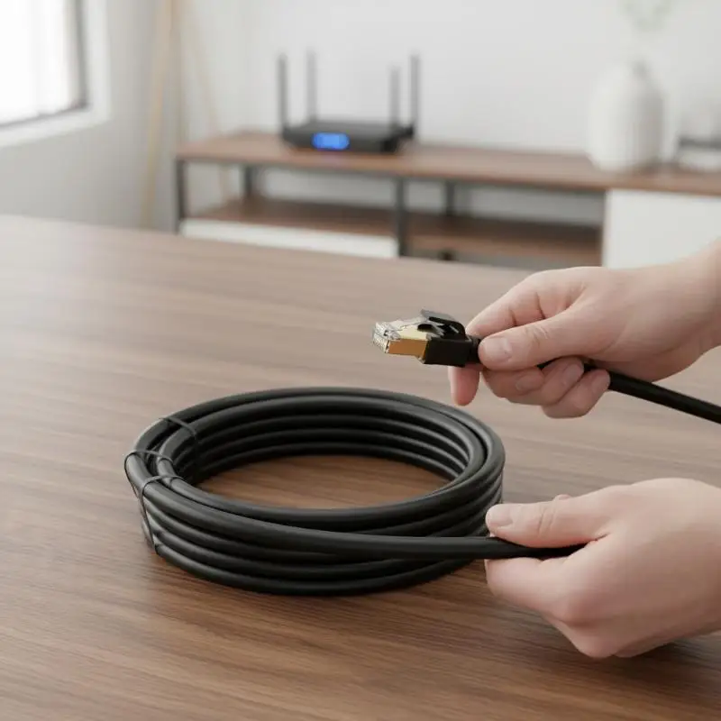 

Cat 6 Ethernet Cable LAN Network Cat6 Rj45 Speed Network Cable 40Gbps 2000Mhz 26AWG 1m 2m 5m
