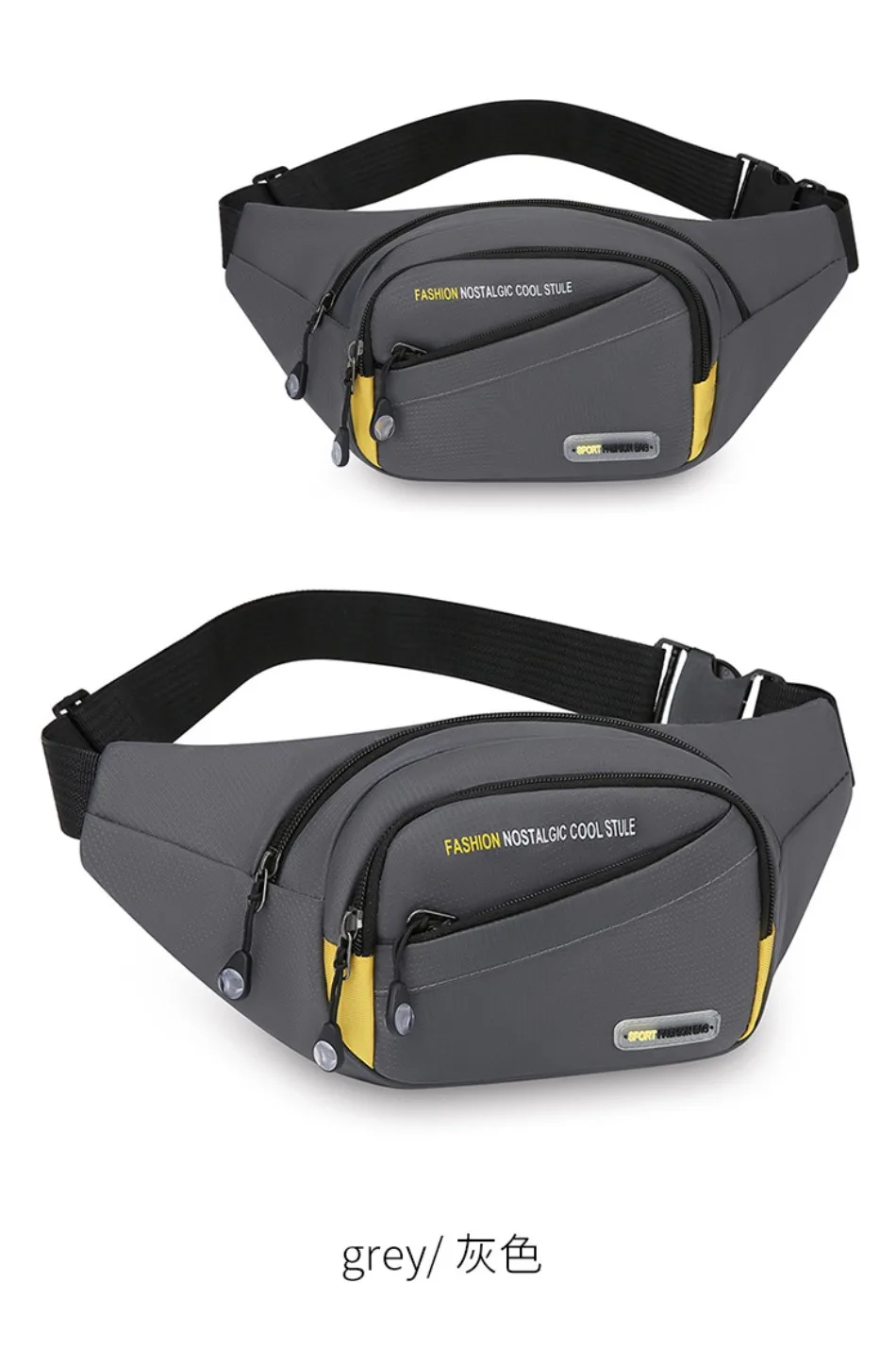Multifunktionale Outdoor-Sport-Hüfttasche für Herren, große Kapazität, mehrschichtige Umhängetasche, verdickte modische Brusttasche – Detail 20
