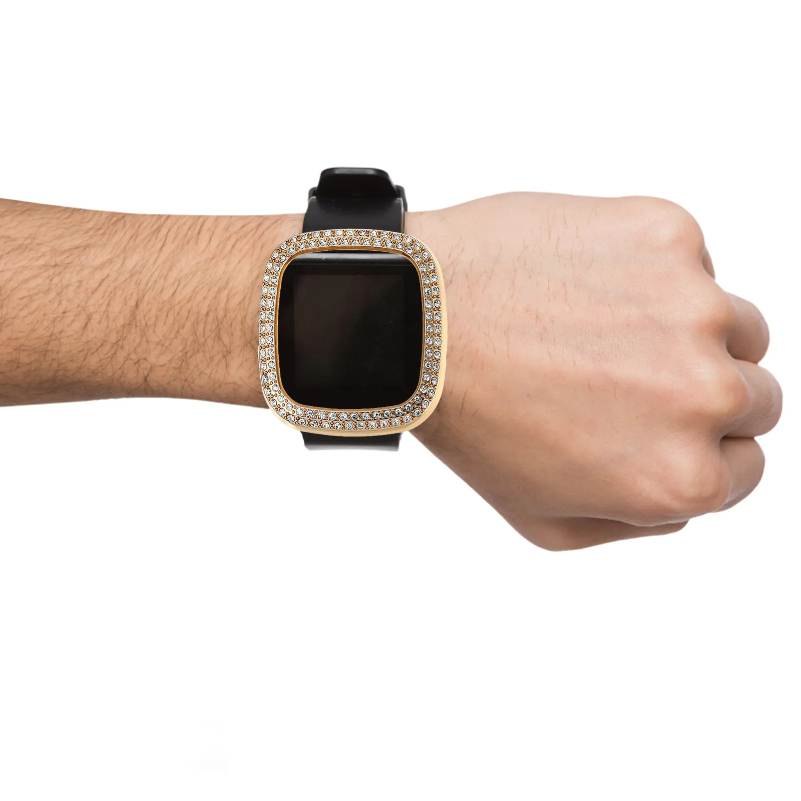 

Electroplated Watch Case for 3 Sense Full Cover Soft Touch Surface All Ports Sensors Accessible Trendy