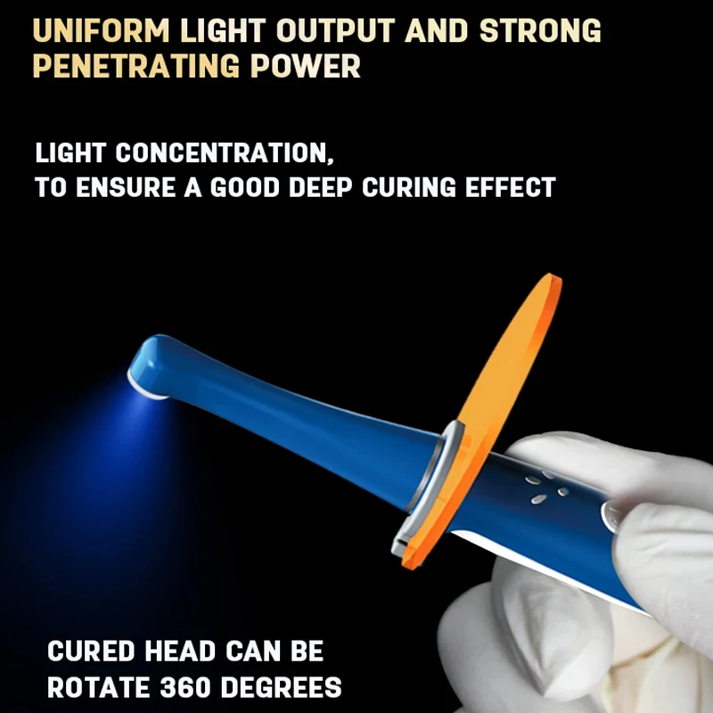 Dental Led Curing Light 2500mW/c㎡ Dentistry Photopolymerizer Light-cured Lamp Wide Spectrum Dentistry Tool