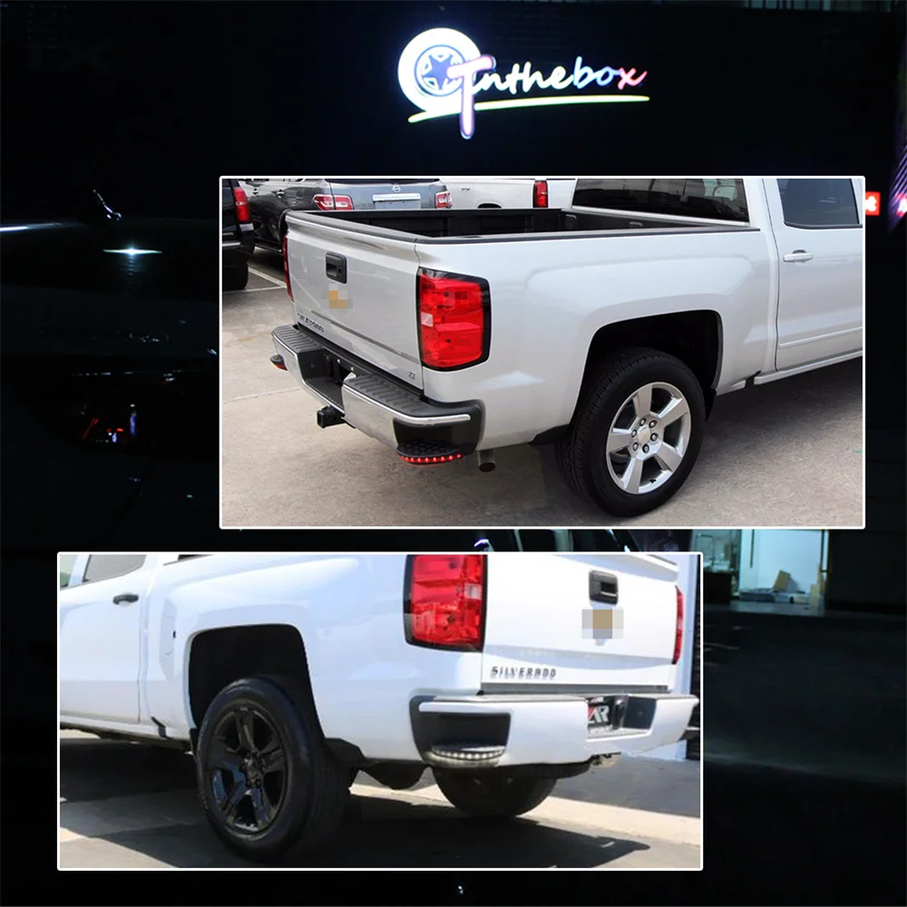 Rear Bumper Corner Step Pad LED Lights For Chevrolet Silverado 1500/1500 LD/2500 HD/3500 HD, For GMC Sierra 1500/1500 Limited