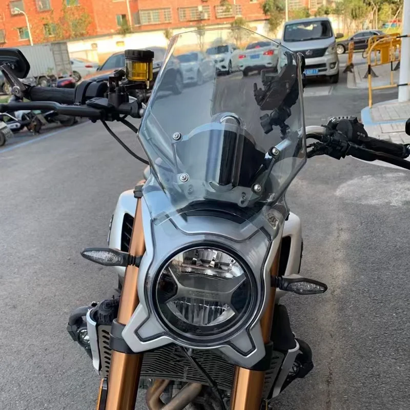 【Good quality】FOR CFMOTO 700CL-X The windshield Modified motorcycle Before the wind CLX250 Vintage windscreen