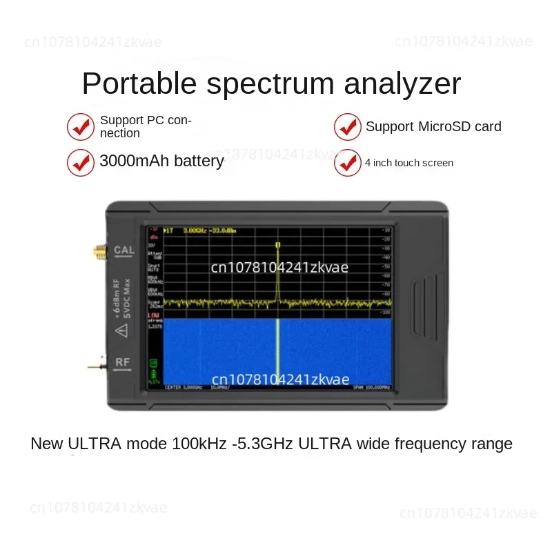 Handheld spectrum analyzer 100k-5.3GHz high-frequency signal generator