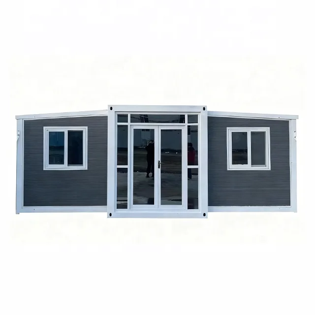 15/20/30/40 ft Double Wing Modular Folding Container 2 Bedroom Prefab House Kits