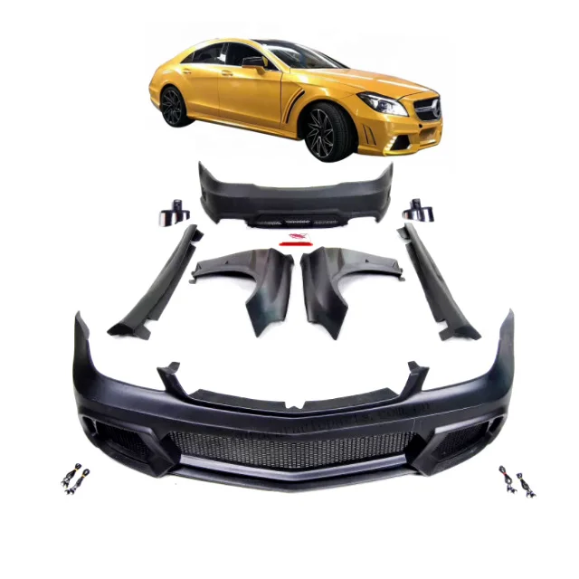 CLS Modified Big Surround Cls300 350 500 Wald Front and Rear Bar Body Kit Front Rear Bumper Side Skirts for 07-11 W219 W218 219