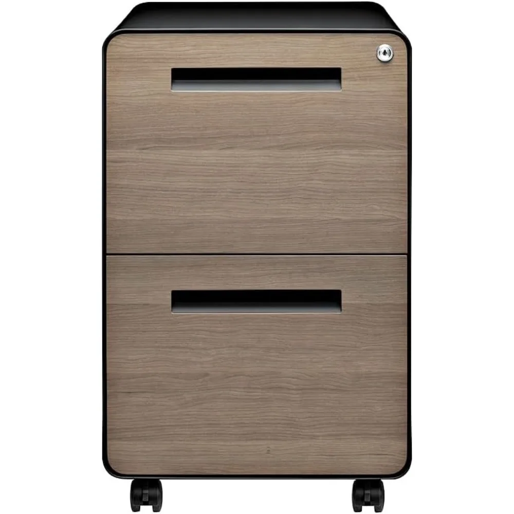 خزانة ملفات متنقلة ذات درجين من Laura Davidson Furniture Stockpile مع قفل - خزانة ملفات معدنية تحت المكتب، ملف قانوني/حرف F #5