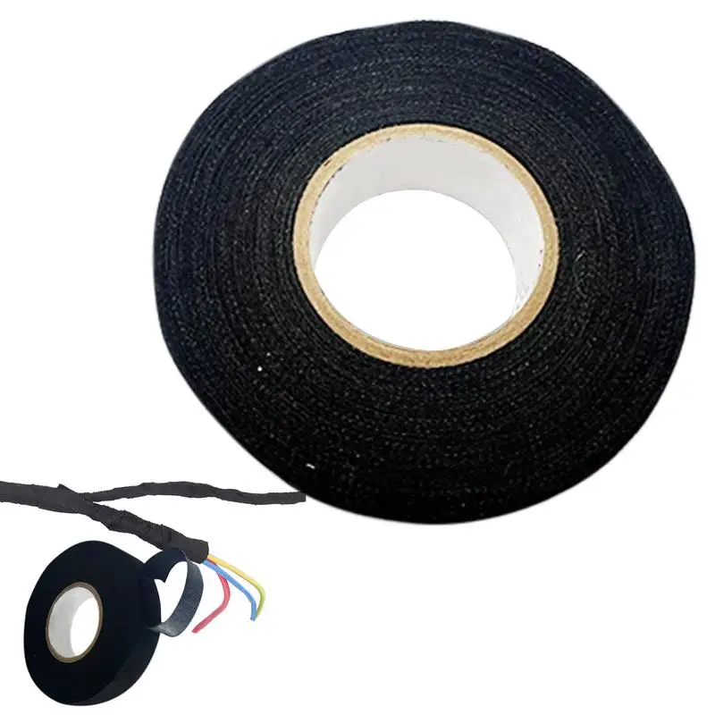 Cloth Electrical Tape Self-Adhesive Fabric Tape Wire Loom Tape High Temp Resistant 49.21ft/Roll Cloth Tape Wire Wrap Protector