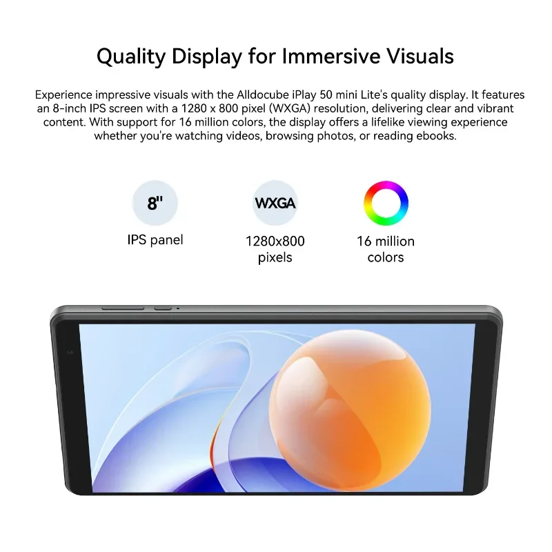 Alldocube-Iplay50 Mini Lite Android 13, Version globale, Tamanho Mini, 8 ", 4 Go de RAM, 64 Go, Dean, 4000mAh, WiFi 5G