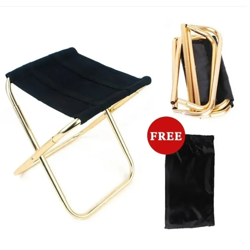 Sgabello da campeggio pieghevole portatile in lega di alluminio per esterni MIni sedia da pesca per riporre mobili ultraleggeri MIni Storage