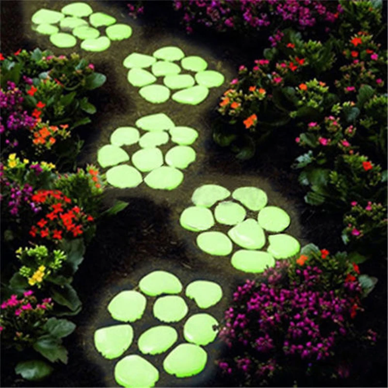 Big Garden Decor Luminous Stones Glow In Dark Decorative Pebbles Outdoor Fish Tank Decoration Pebble Rocks Aquarium Mix Color