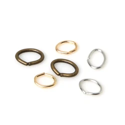 Hot Fashion Approx 200pcs/lot C Shape Oval Shape Open Jump Rings Gold 6*7mm Dia Findings FQA006-19
