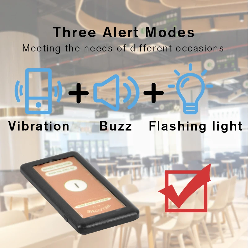 Restaurant Pager System Wireless Call With Vibration Blinking And Buzzer For Restaurants