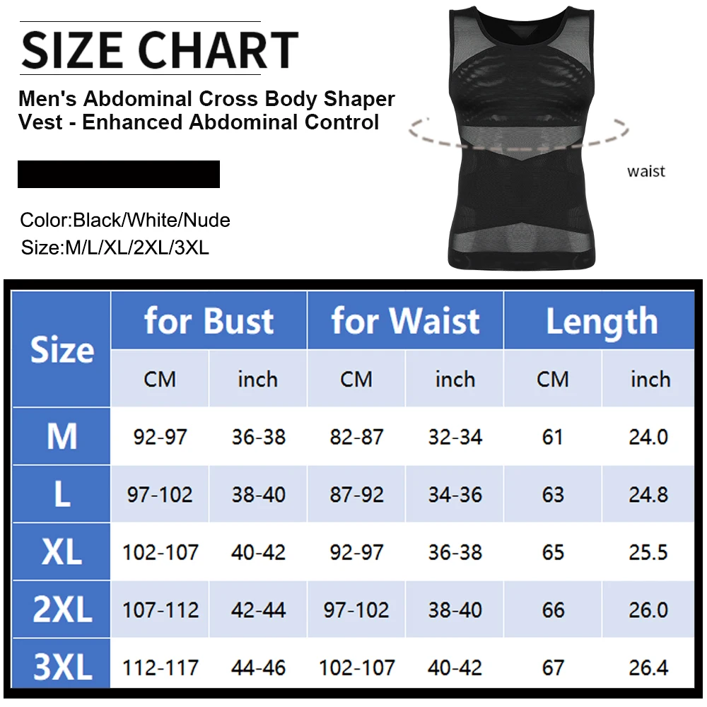 Slimming Body Shaper for Mens Cross Design Compression Shirt Gym Workout Tummy Control Sleeveless Shapewear Breathable Tank Top