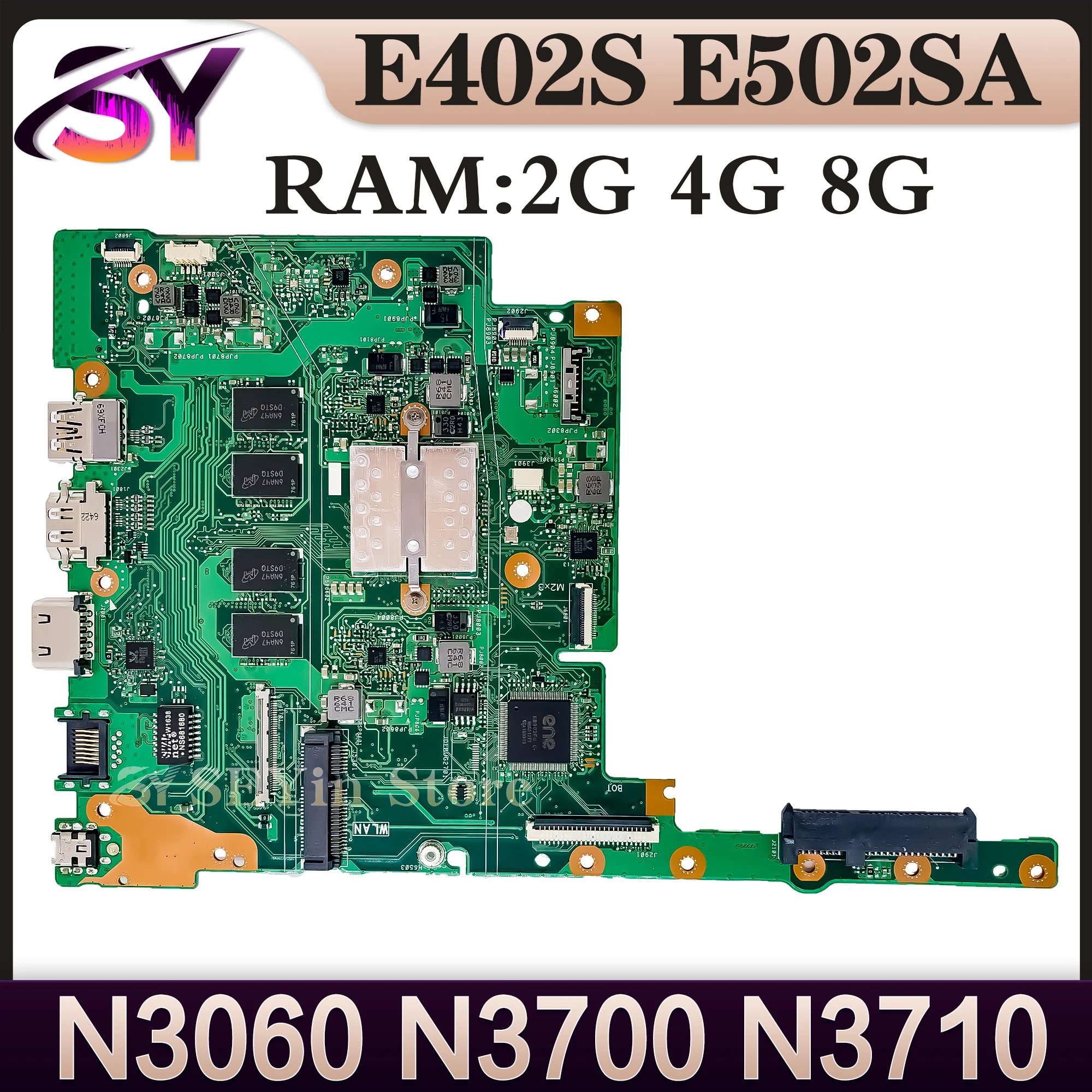 

E402SA Mainboard For ASUS E402S E502SA E502S R417S F502SA Motherboard With N3050 N3060 N3150 N3700 N3710 2G/4G/8G 100% Working