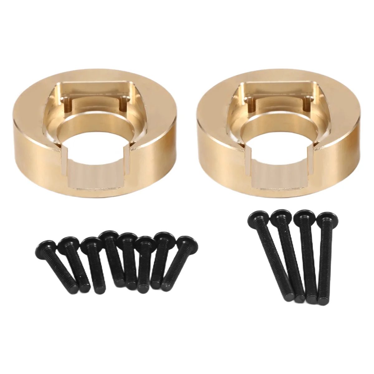 BOFF- 2Pcs 110G Brass Counterweight Balance Weight for Absima CR3.4 SHERPA KHAMBA CR1.8 Yucatan RC Crawler Car Upgrade Parts