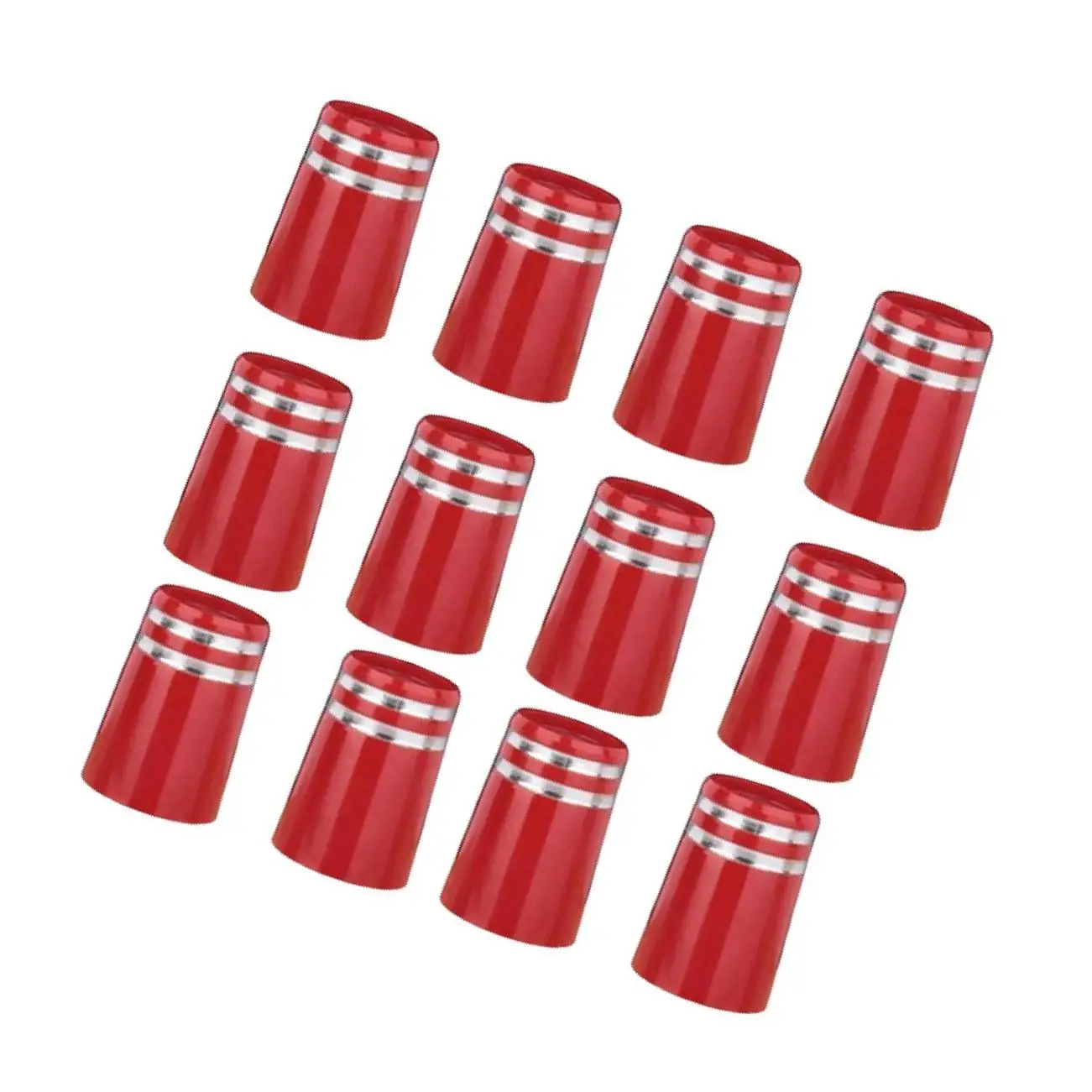 12 قطعة من حلقات حديد الجولف ذات طرف مستدق مقاس إسفين حديدي. أغطية نهاية 355 باللون الأحمر