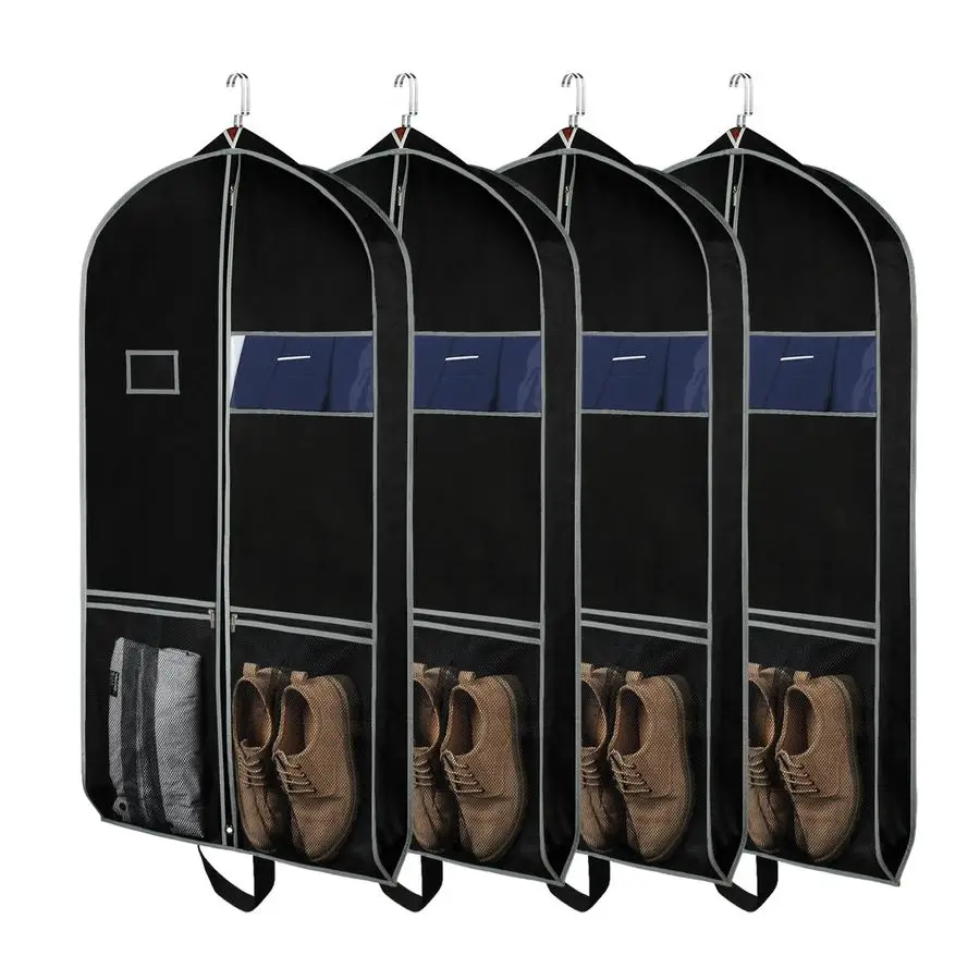 

Сумки для одежды Сумка для путешествий и хранения 43-дюймовый защитный чехол для костюма для шкафа с 2 большими карманами и 2 ручками для переноски