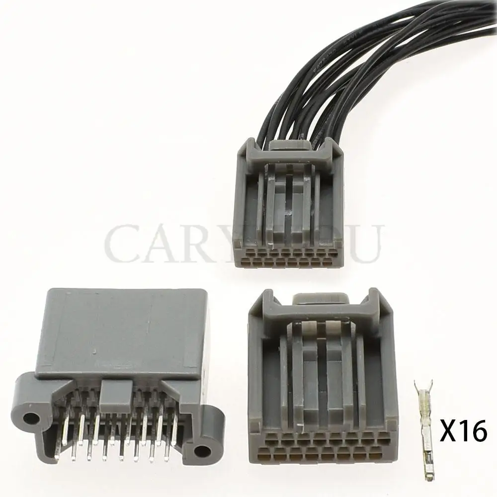 1 Set Female Male 16 Pin MX34016SF1 MX34016UF1 Automotive PCB Cable Socket Car Connectors Wiring Harness Plug For Honda