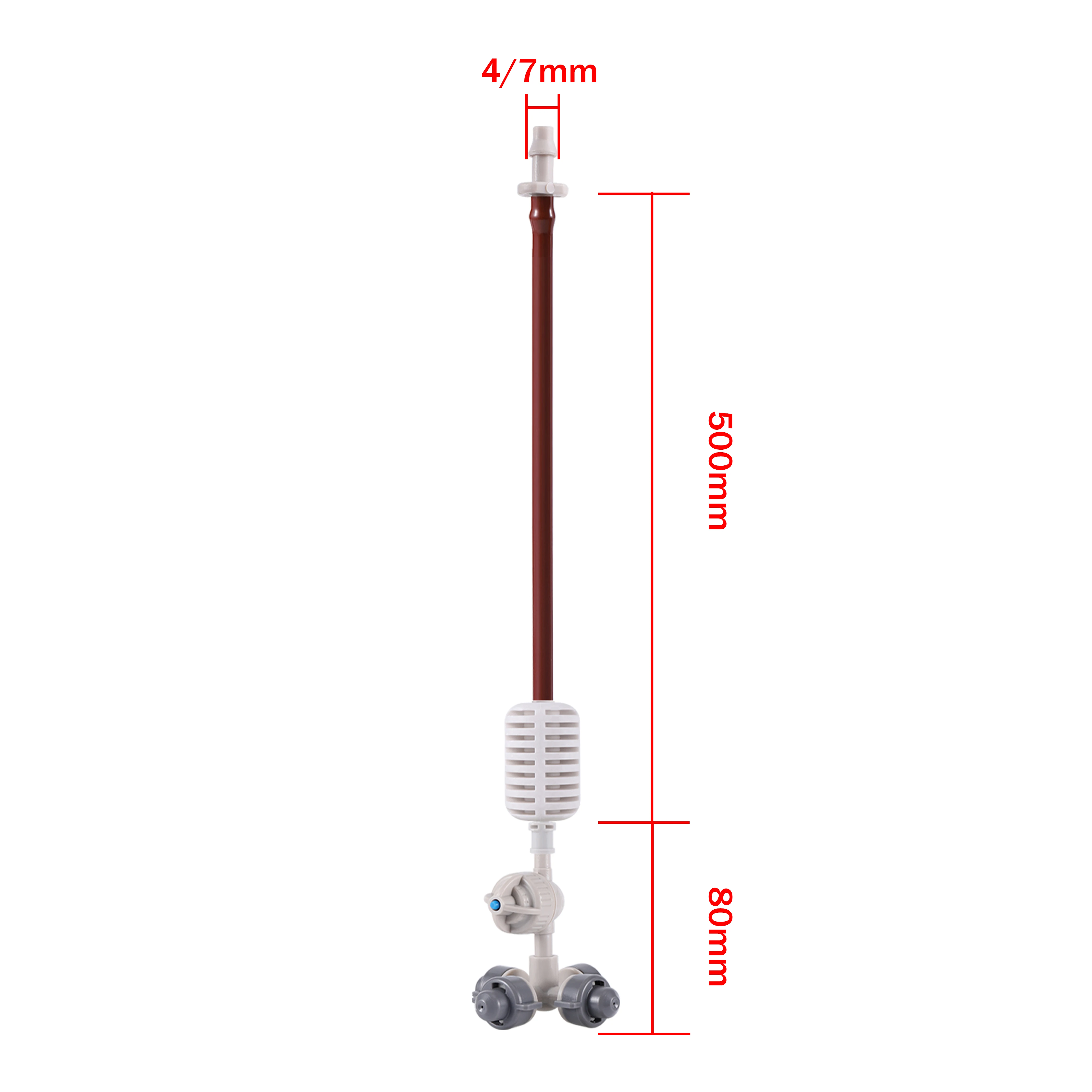 4/7mm wiszące nawadnianie krzyż dysza rozpylająca, nawadniania kropelkowego ogród szklarnia kryty nawilżacz z zaworem Anti-Drip dyszy