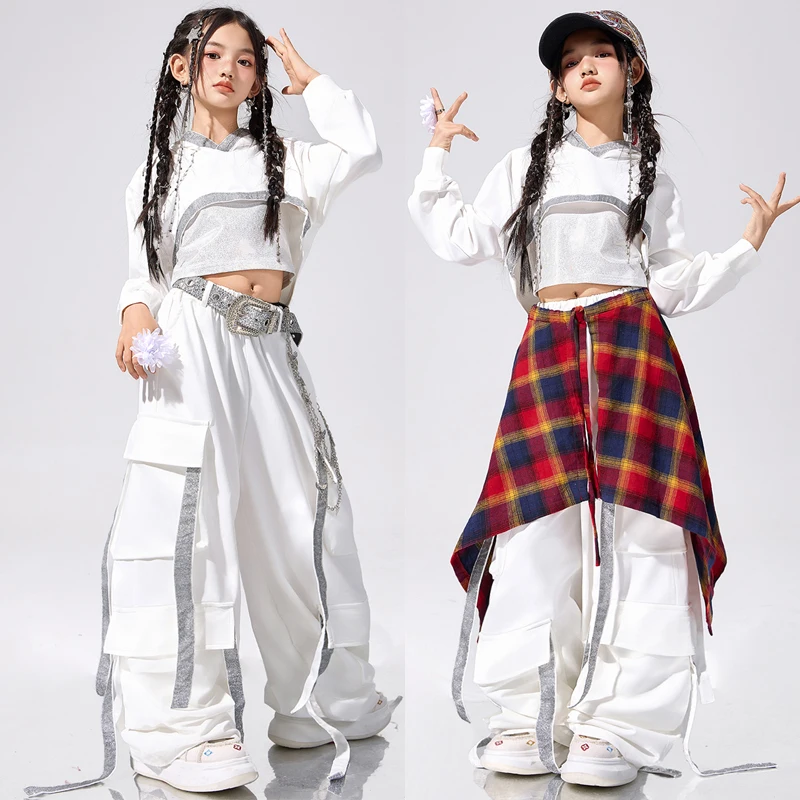 

Детская одежда для бальных танцев для девочек, одежда для танцев в стиле хип-хоп, детские костюмы для джазовых танцев, уличная одежда XS10716