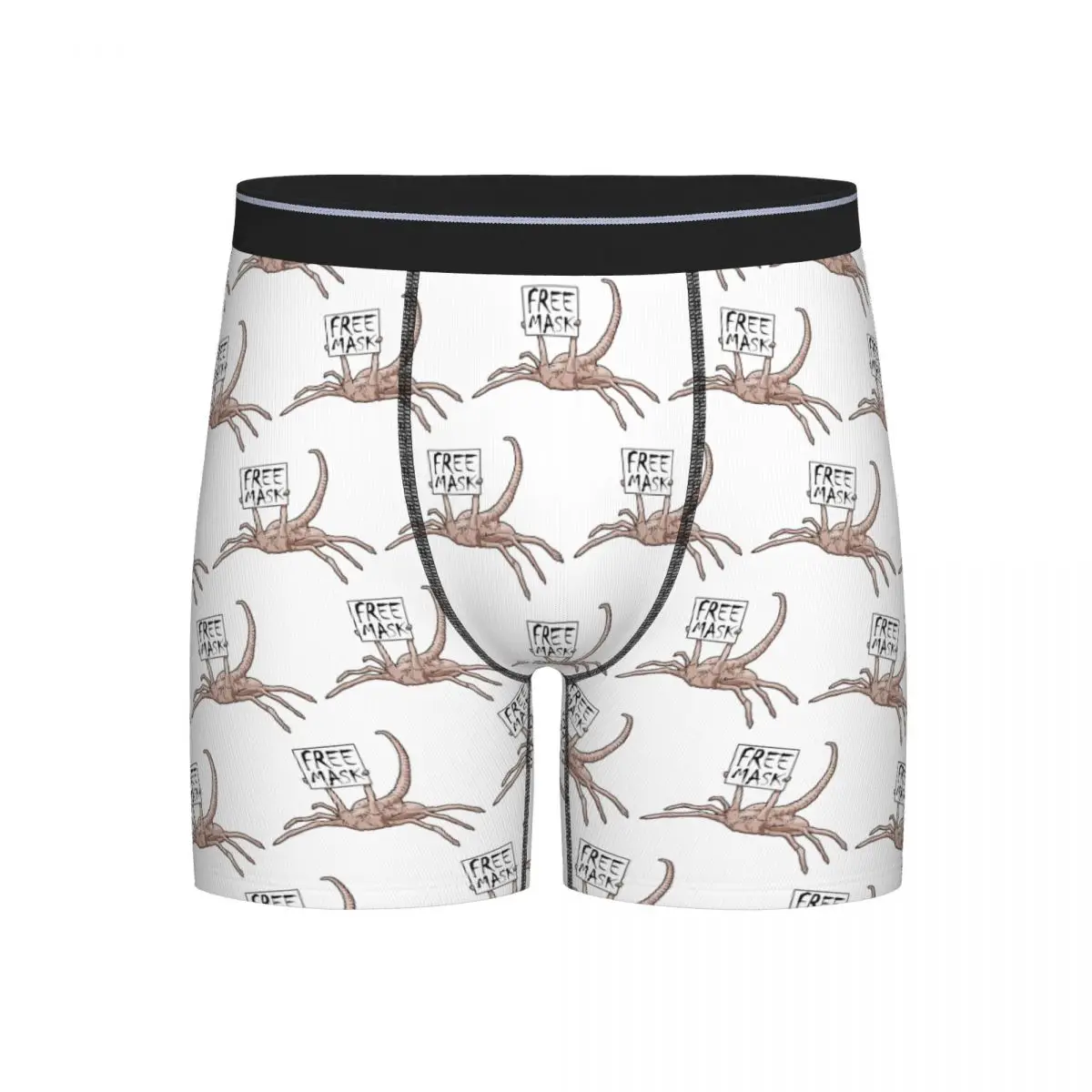 

Long Boxer Underpants Shorts Free Mask! - Facehugger Panties Men's Ventilate Underwear for Homme Man Boyfriend Gifts