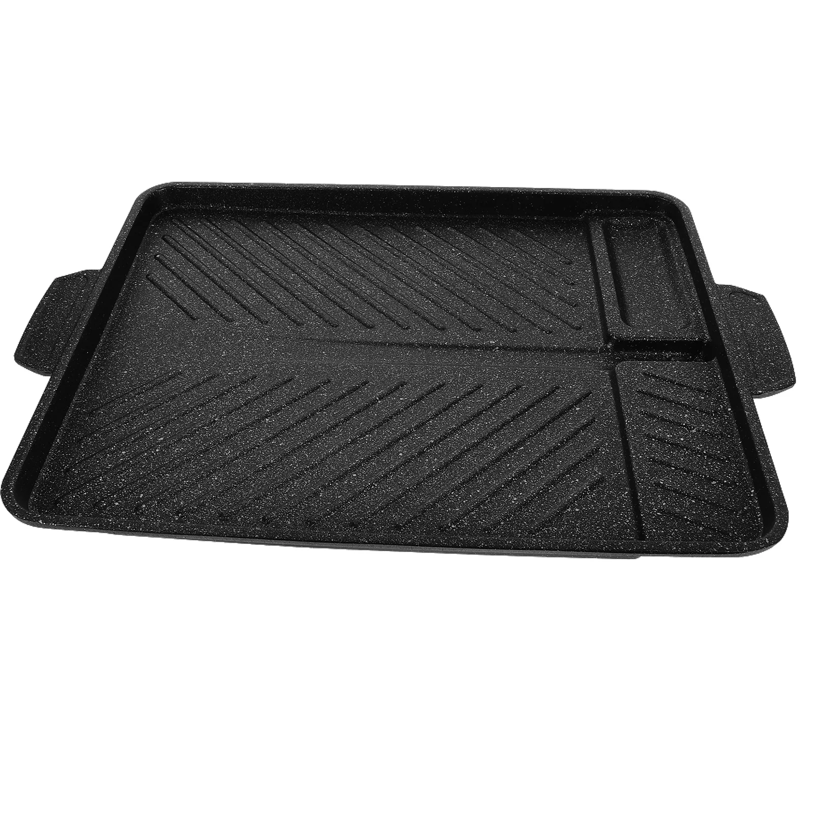 

Six- Grill Pan Nonstick Aluminum Camping Household Bbq Tray Meat Vegetable Pizza Grill Plate Kitchen Essential