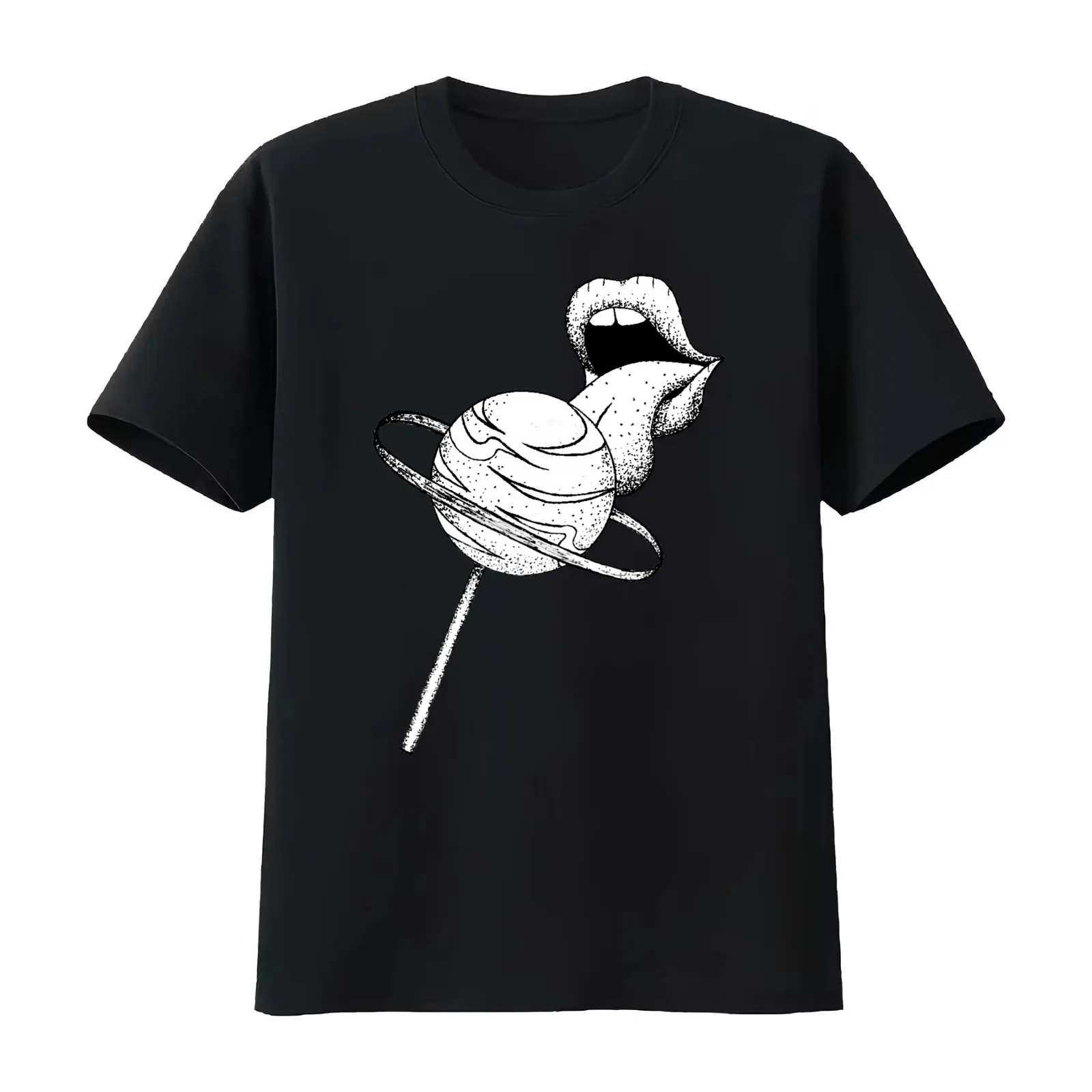 Center of the Planet T-Shirt Summer Casual Cotton Tee Oversized Streetwear Tops Vintage Graphic Print Loose Fit Short Sleeve