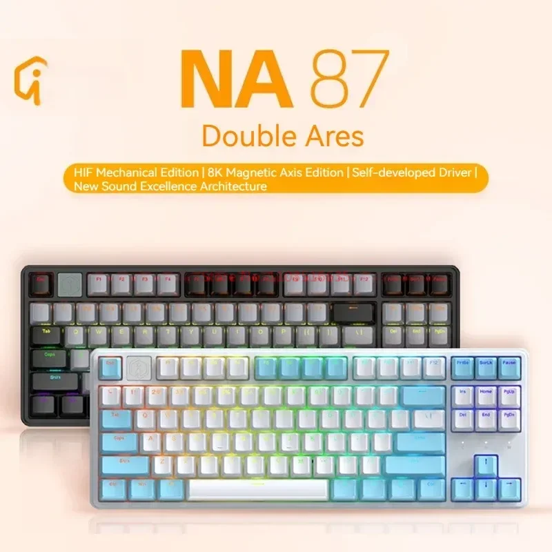 Irok Na87 Keyboard Magnetic Switch 87keys Wired Hotswap E-Sports Mechanical Keyboard Customize Accessories Office Gaming Gifts